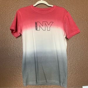 Pink White Black Aeropostale Shirt Short Sleeve